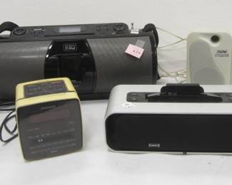 IPOD DOCKING STATION, SPEAKERS AND