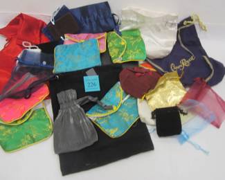 COLLECTION OF SMALL JEWELRY BAGS