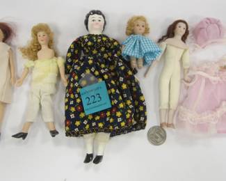 PORCELAIN AND COMPOSITION SMALL DOLLS