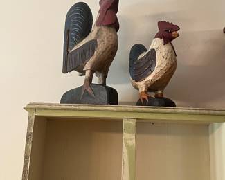 Rooster and hen set 