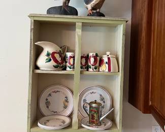 Corelle dish set
Puritan pitcher and glasses 