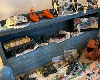 1970’s & 80’s Star Wars toys 
1989’s GI Joe Action Men 
Hasbro snake eyes w cards 