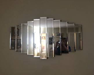 Vintage Modernist 11 panel mirror