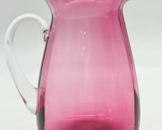 Vintage Cranberry Glass Pitcher