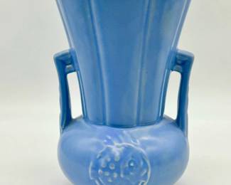 Vintage Blue Trophy Style Vase