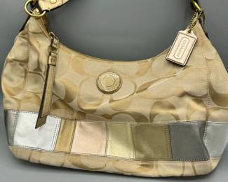 Coach Metallic Color Block Zippered Bag