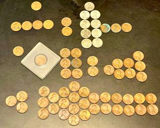(7) 1943 Steel Pennies & (60) 1927-S To 1979 Cents