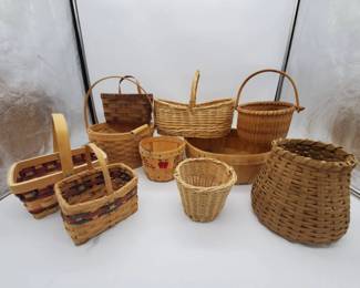 (10) Lot Of Wicker Baskets