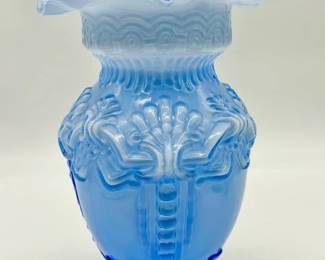 Large Victorian Revival Ruffled Vase