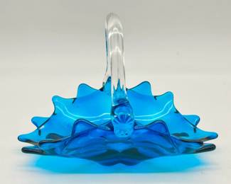 Viking Blue Glass Basket