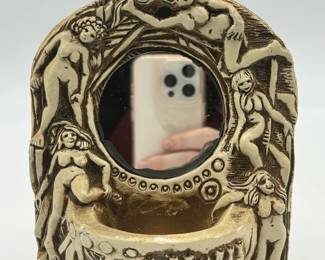 Vintage John Richards Studio Pottery Mirror