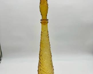 Vintage Italian Empoli Crinkle Bottle