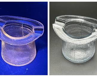 Toothpick Holder Glass Top Hat Trinket Dish