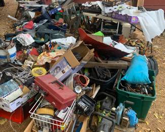 Piles and piles of miscellaneous tools and miscellaneous household some really great items