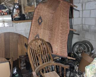 This is nice vintage wicker with matching table