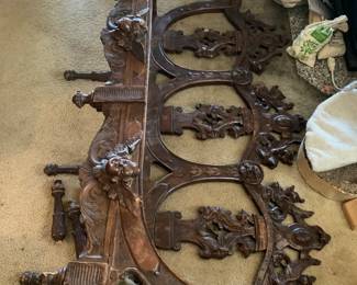 Ancient wood  with old horse hair pad 
As is 