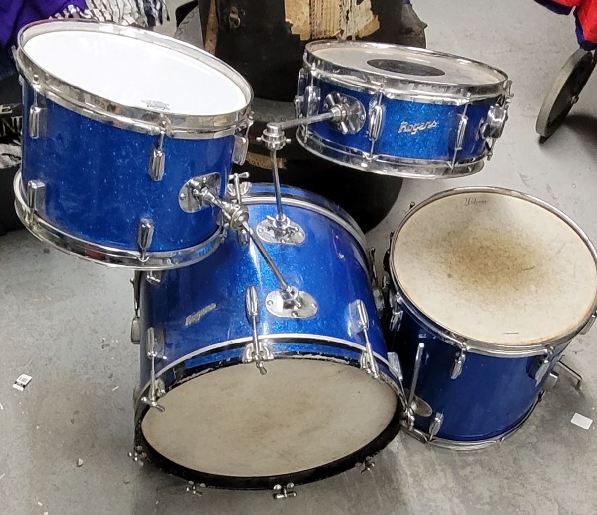 1960s Rogers 4 piece holiday drum set