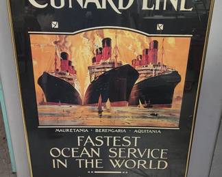 Ship line advertising poster