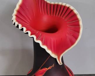 Signed art glass vase