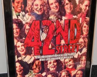 42nd street Broadway Musical New York advertising poster signed by cast
