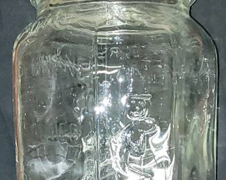 Original Antique Planter peanuts store display jar