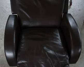 Mid-century modern leather reclining lounge chair