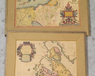 Antique maps taken from book plates