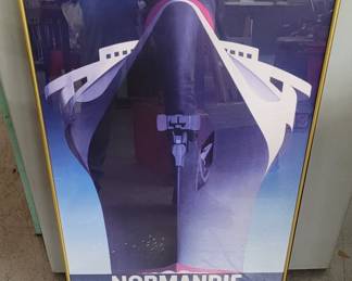 Ship line advertising poster