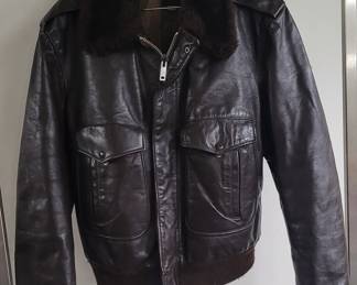 Heavey linned original leather bomber jacket