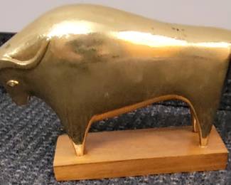 Mid-century modern brass bull