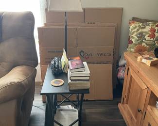 $60 Metal table lamp with storage below 14x21x23H, 53 total hight