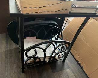 $60 Metal table lamp with storage below 14x21x23H, 53 total hight