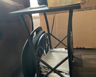 $60 Metal table lamp with storage below 14x21x23H, 53 total hight