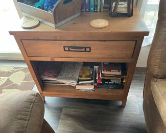 $150 Tall rustic chalk board cabinet with 1 drawer and 1 shelf storage area 32x19x30 (tabletop) 43 (total height)