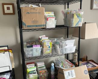 $60 Black metal 5 shelf unit 36x16x74