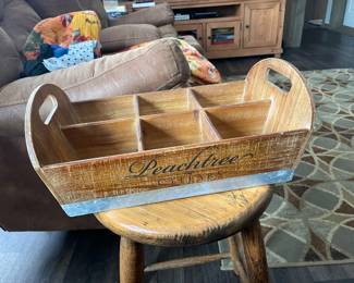 Divided wooden storage bin 16x10