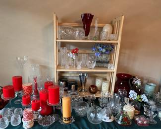 Candles, candleholders and vases