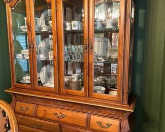 2-pc China Cabinet - top can be taken off and bottom can be used as a buffet
