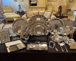 Vintage silver plate serving pieces - WM Rogers, Towle, William Adam’s Sheffield England, Int’l Silver Co. and more…….