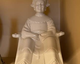 Vintage Chinese Blanc de chine emperor and empress