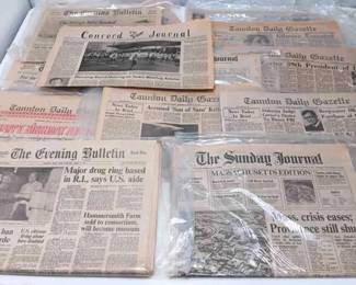 1970s Headline Newspapers Massachusetts And RI
