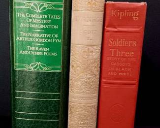 Vintage and Antique Books Poe, Kipling