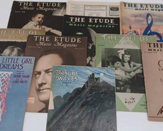 1930s The Etude Music Magazine and Sheet Music