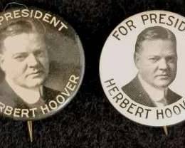 Herbert Hoover 1928 Campaign Pinbacks 