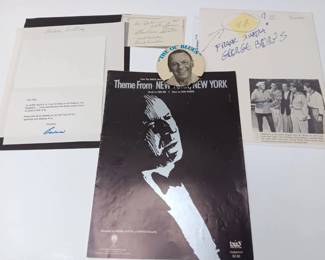 Frank Barbara Sinatra and George Burns Autographs