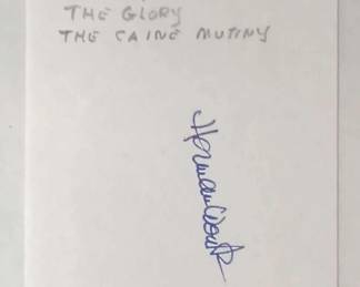 Best Selling Author Herman Wouk Autograph 