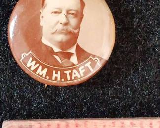 William H. Taft 1908 Campaign Pinback