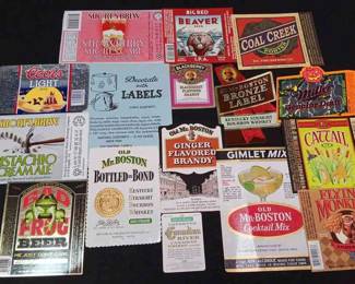 Beer and Liquor Bottle Labels