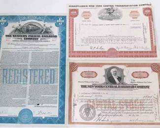 Vintage Stock and Bond Certificates 