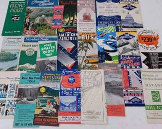 Vintage Travel Brochures, Maps, Tourist Ephemera